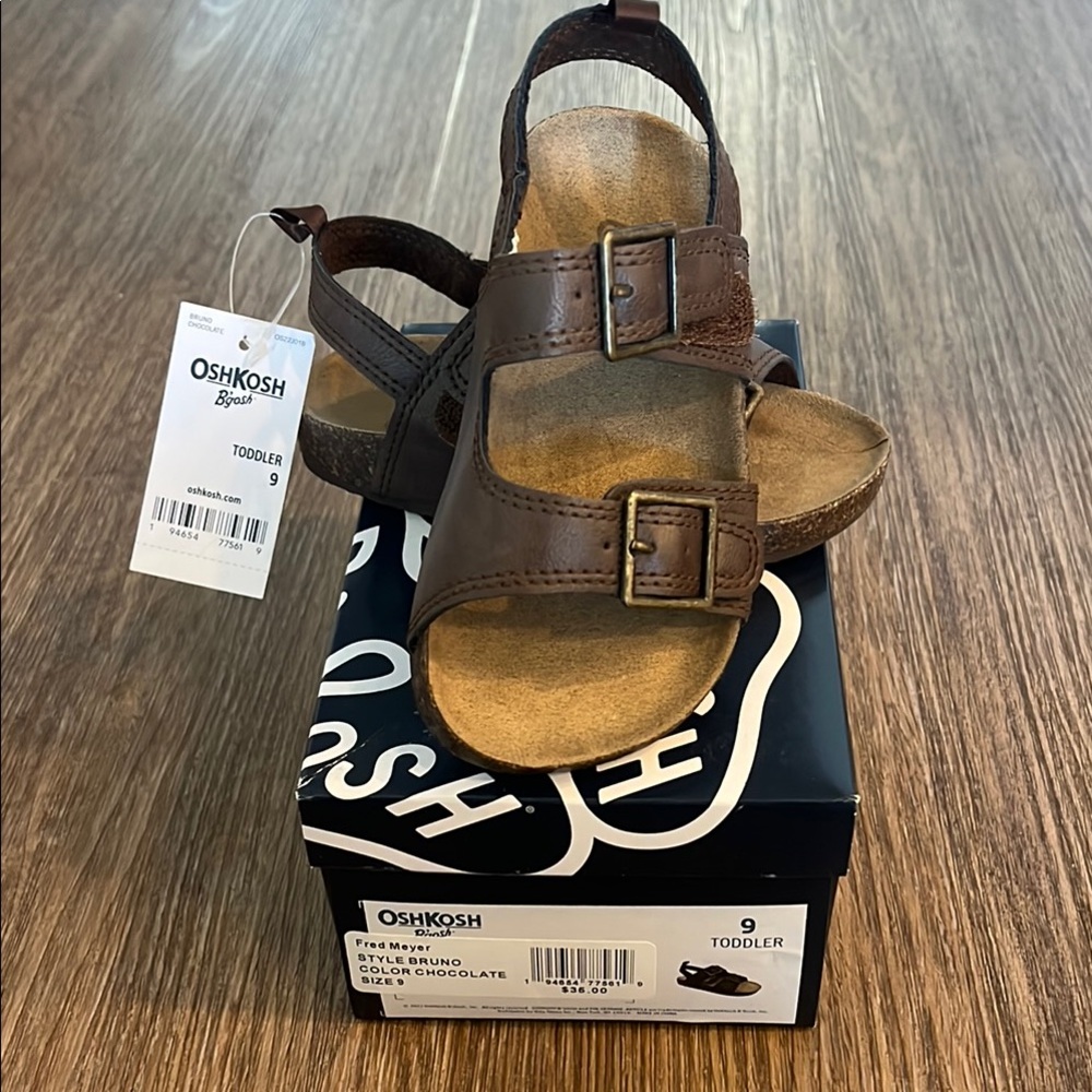 OshKosh B'gosh Brown Toddler 9 Sandals